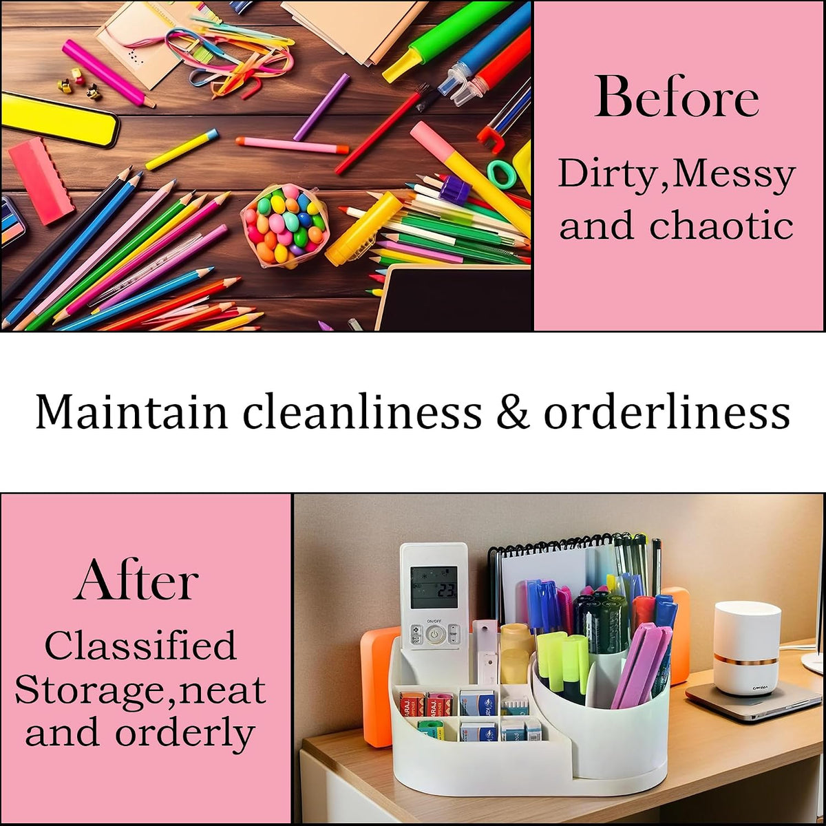 Pen and Makeup Brush Multipurpose Organizer