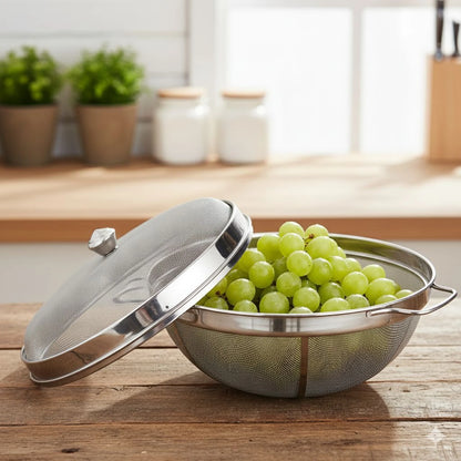 fruit Basket with Net Cover Lid