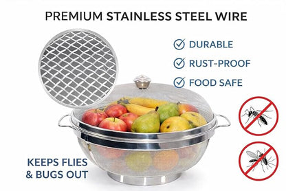 fruit Basket with Net Cover Lid